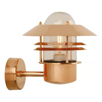 Nordlux - Applique murale extérieure BLOKHUS 1xE27/60W/230V IP54 cuivre