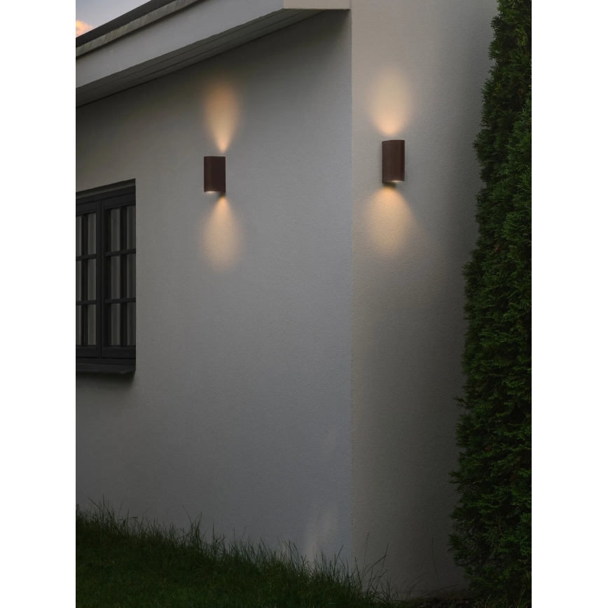 Nordlux - Applique murale extérieure DION 2xGU10/25W/230V IP44 rezavá