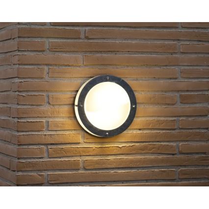 Nordlux - Applique murale extérieure MALTA 1xE27/60W/230V argent