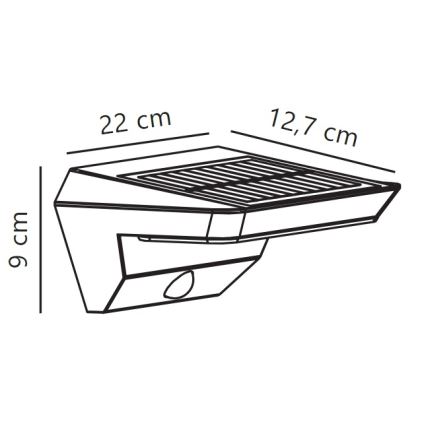 Nordlux - Applique murale solaire avec détecteur AGENA LED/5W/3,7V IP44 2200 mAh