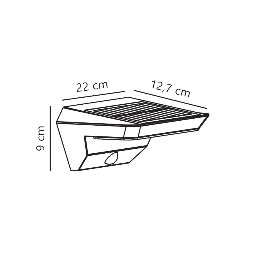 Nordlux - Applique murale solaire avec détecteur AGENA LED/5W/3,7V IP44 2200 mAh