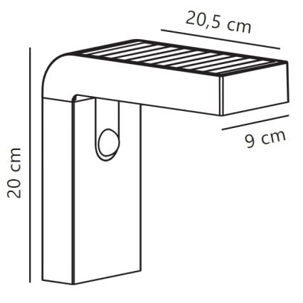 Nordlux - Applique murale solaire avec détecteur ALYA LED/5W/3,7V IP44 2200 mAh