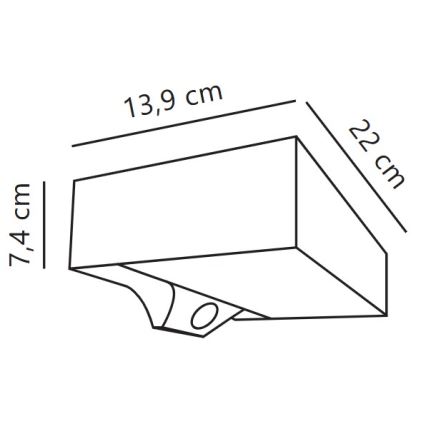 Nordlux - Applique murale solaire avec détecteur MONAY LED/5W/5V 3000K IP44