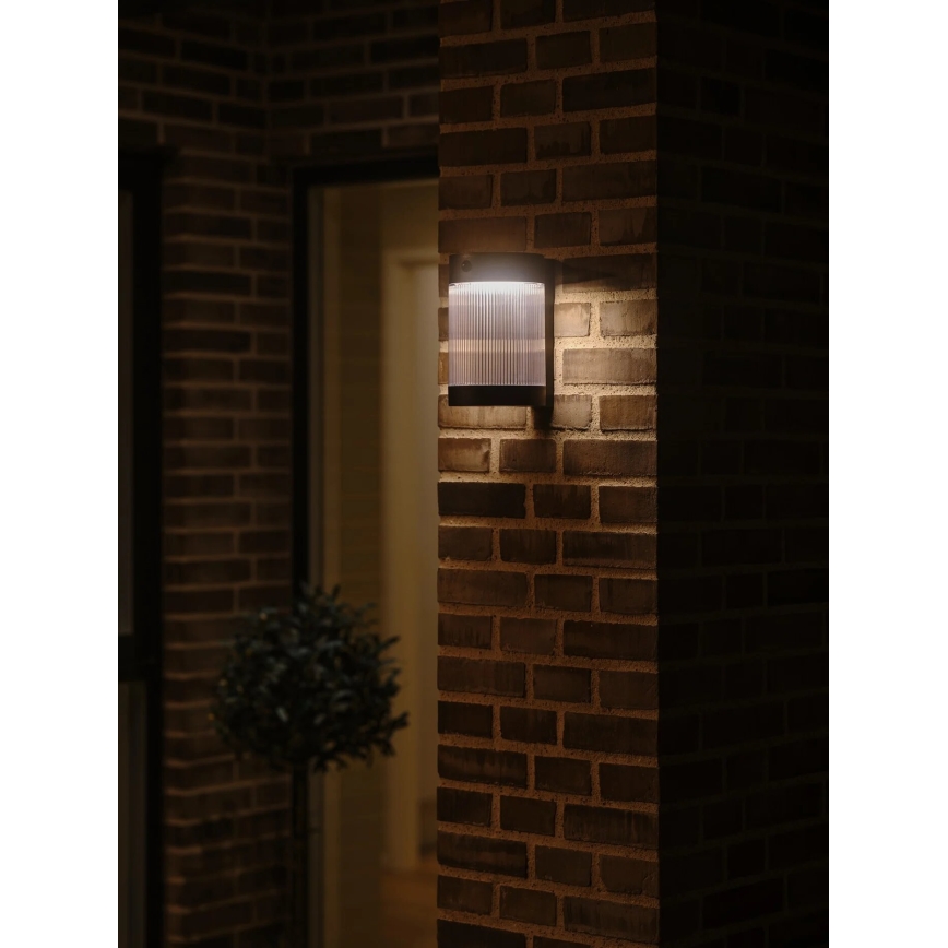 Nordlux - Applique murale solaire avec détecteur COUPAR LED/3,2W/5V 3000K IP44 1800 mAh noir