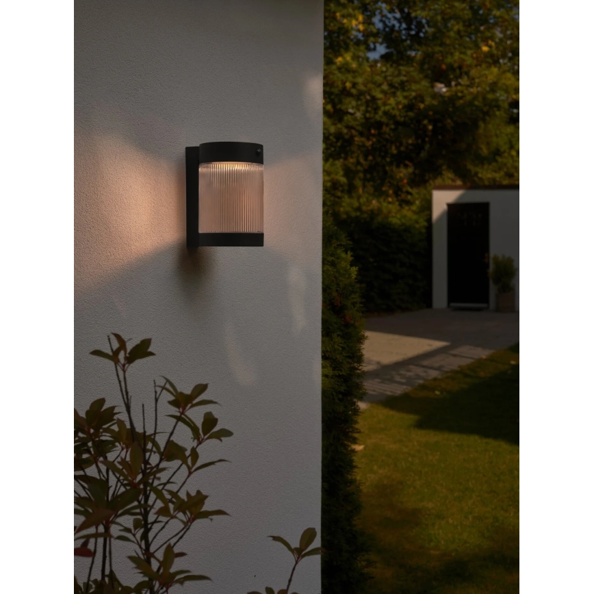 Nordlux - Applique murale solaire avec détecteur COUPAR LED/3,2W/5V 3000K IP44 1800 mAh noir