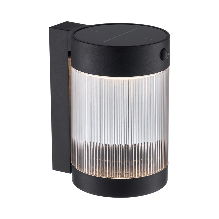 Nordlux - Applique murale solaire avec détecteur COUPAR LED/3,2W/5V 3000K IP44 1800 mAh noir