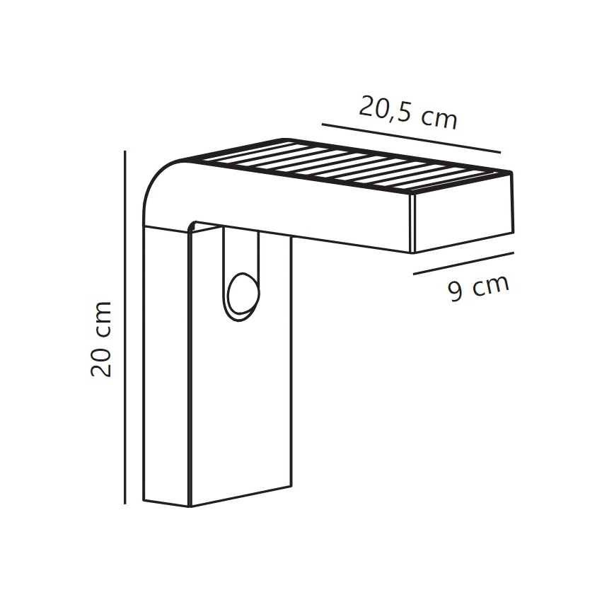 Nordlux - Applique solaire LED avec capteur ALYA LED/5W/3,7V IP44 2200 mAh