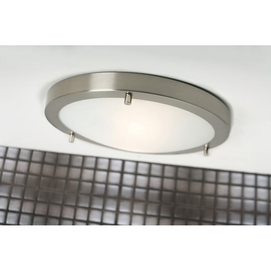 Nordlux - Plafondlamp voor de badkamer ANCONA 2xE27/40W/230V IP43 Ø 31,5 cm mat chroom