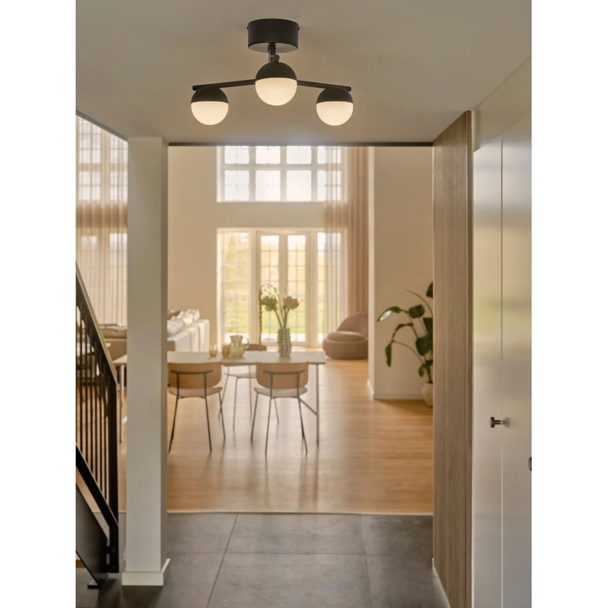 Nordlux - Bevestigde hanglamp CONTINA 3xG9/5W/230V zwart