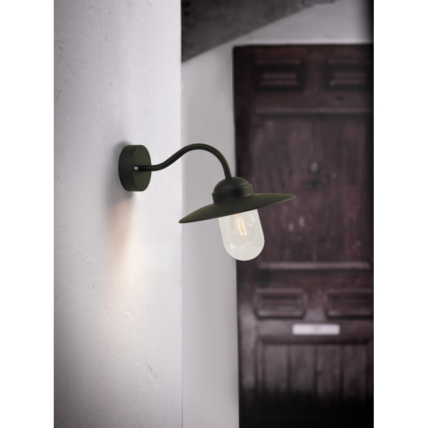 Nordlux - Buiten wandlamp LUXEMBOURG 1xE27/60W/230V IP54 zwart