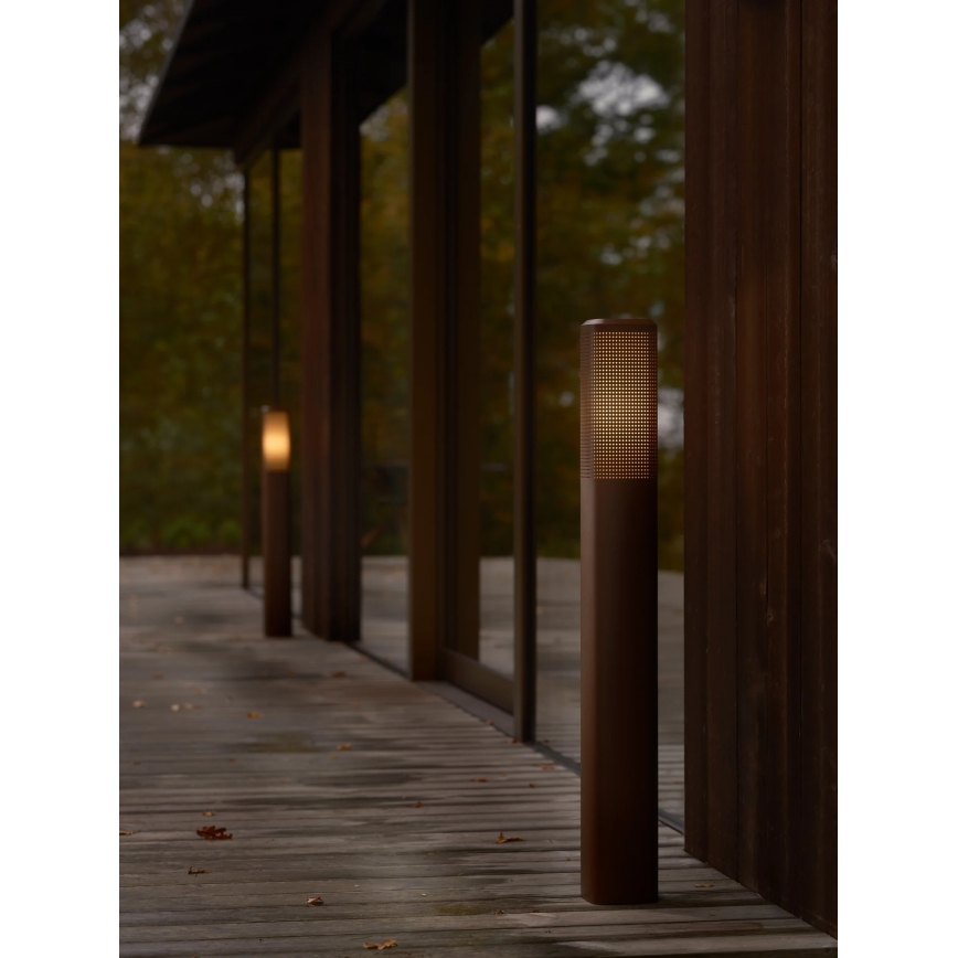 Nordlux - Buitenlamp SIDARA 1xE27/15W/230V IP44 95 cm bruin