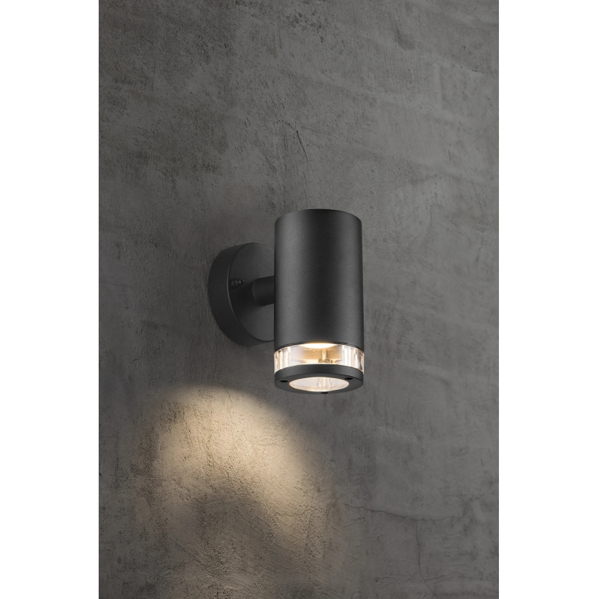 Nordlux - Buitenwandlamp BIRK 1xGU10/28W/230V IP44 zwart