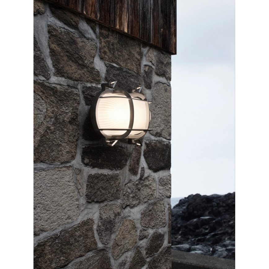 Nordlux - Buitenwandlamp HELFORD 1xE27/12,5W/230V IP64 grijs