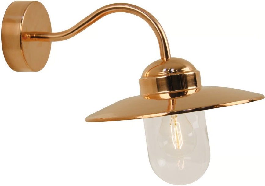 Nordlux - Buitenwandlamp LUXEMBOURG 1xE27/60W/230V IP54 koperkleurig