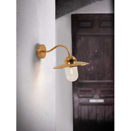 Nordlux - Buitenwandlamp LUXEMBOURG 1xE27/60W/230V IP54 koperkleurig