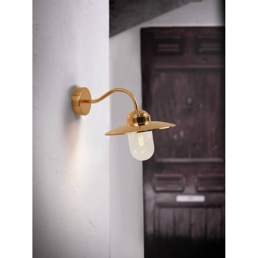 Nordlux - Buitenwandlamp LUXEMBOURG 1xE27/60W/230V IP54 koperkleurig