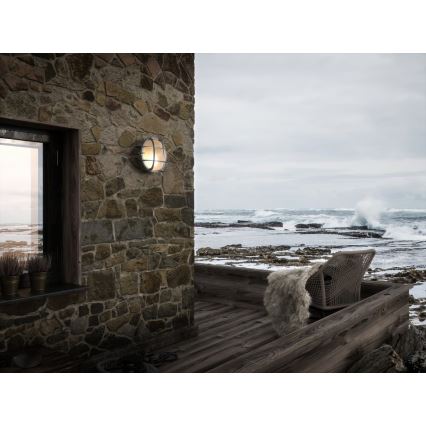 Nordlux - Buitenwandlamp POLPERRO 1xE27/12,5W/230V IP64 grijs