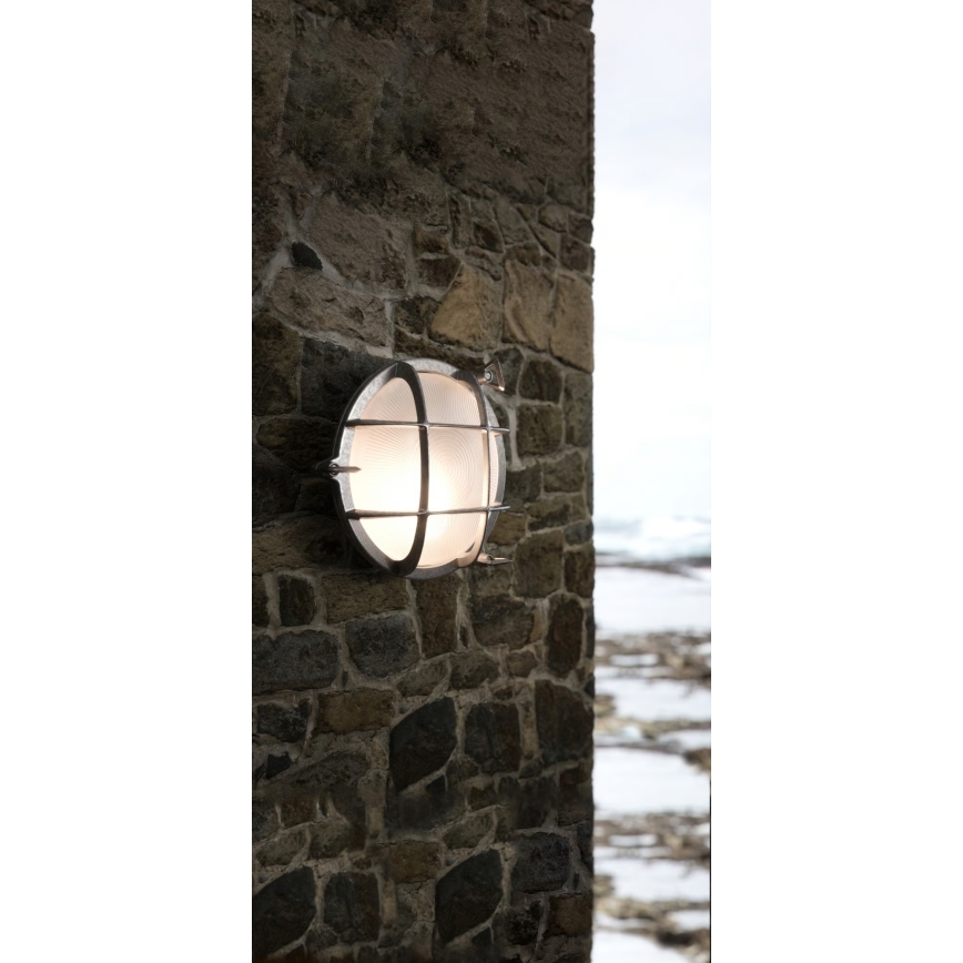 Nordlux - Buitenwandlamp POLPERRO 1xE27/12,5W/230V IP64 grijs
