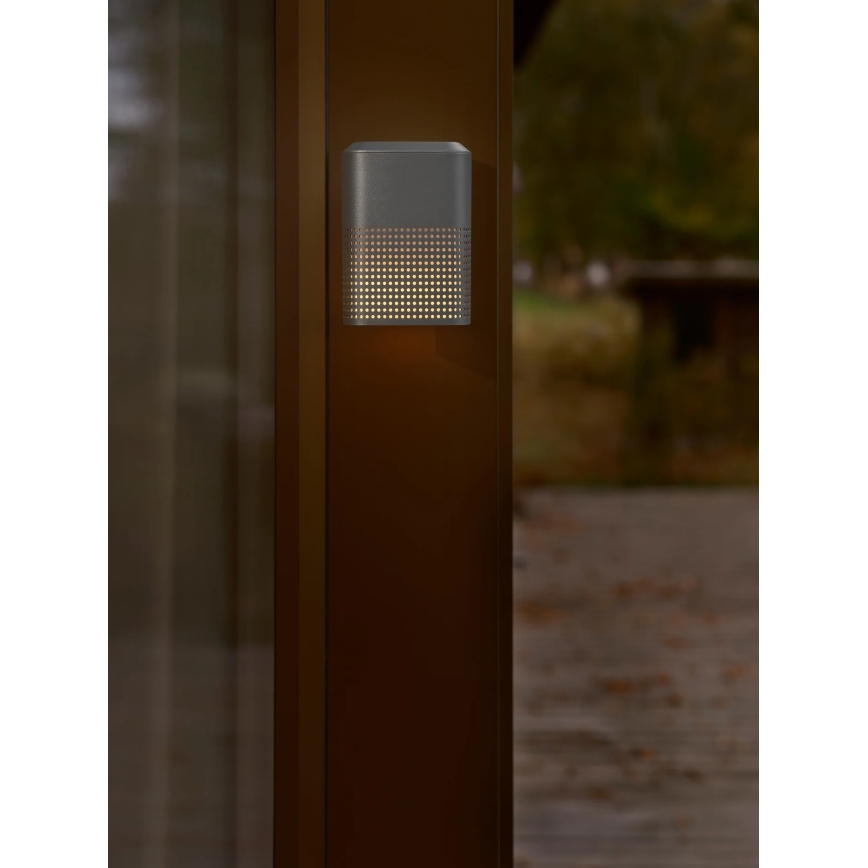 Nordlux - Buitenwandlamp SIDARA 1xE27/15W/230V IP54 antraciet