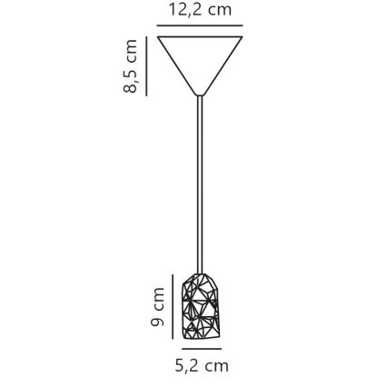 Nordlux - Câble d'alimentation HANG 1xE27/40W/230V cuivre/noir
