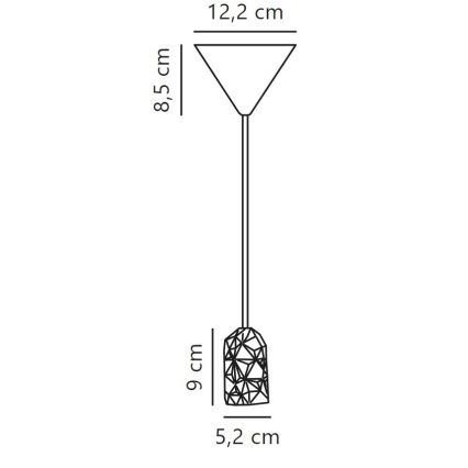 Nordlux - Câble d'alimentation HANG 1xE27/40W/230V gris/noir