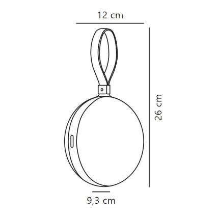 Nordlux - LED Dimbaar draagbaar buitenlamp BRING TO-GO LED/1W/3,7V IP54 1500 mAh zwart