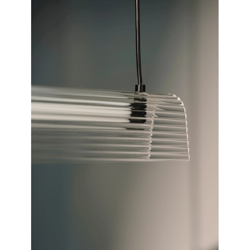 Nordlux - LED Dimbare pendellamp met kabelophanging ALIANI LED/20W/230V 3000K 100 cm zwart/helder