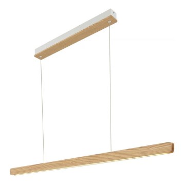 Nordlux - Dimbare LED-hanglamp aan kabel ILGAS LED/47W/230V 3000K beige/wit/essenhout 115 cm
