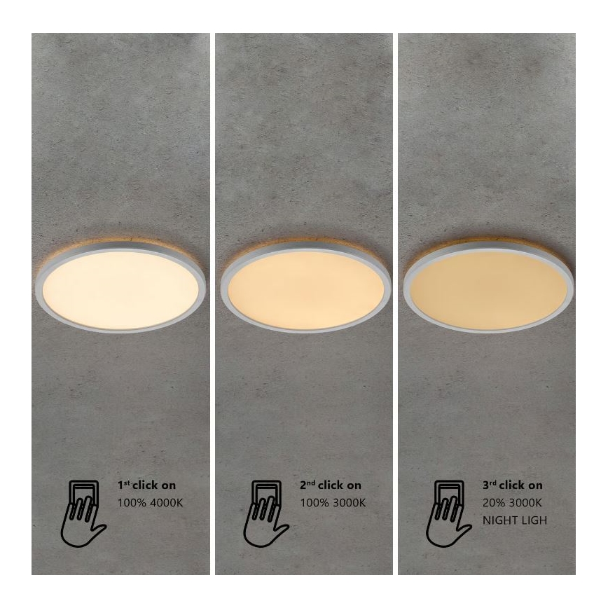 Nordlux - LED-dimbare plafondlamp voor badkamer OJA LED/14,5W/230V 3000/4000K IP54 Ø 30 cm