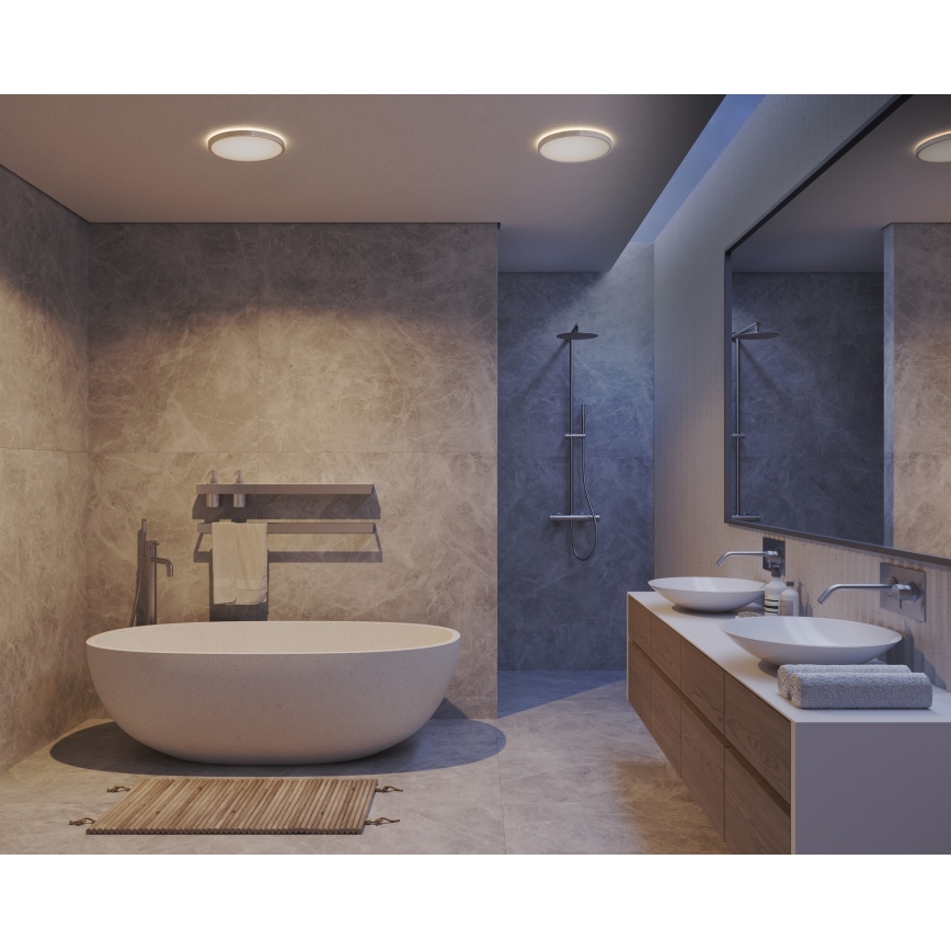 Nordlux - LED-dimbare plafondlamp voor badkamer OJA LED/14,5W/230V 3000/4000K IP54 Ø 30 cm