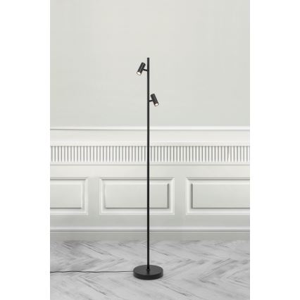 Nordlux - LED Dimbaar aanraken Staande lamp OMARI 2xLED/3,2W/230V zwart