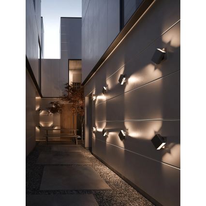 Nordlux - Dimbare LED buitenwandlamp TURN LED/13,8W/230V IP54 zwart