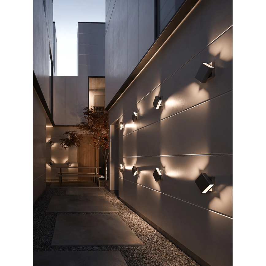 Nordlux - Dimbare LED buitenwandlamp TURN LED/13,8W/230V IP54 zwart