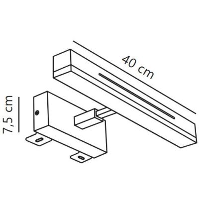 Nordlux - Éclairage miroir de salle de bain LED dimmable OTIS LED/14W/230V IP44 40 cm argenté