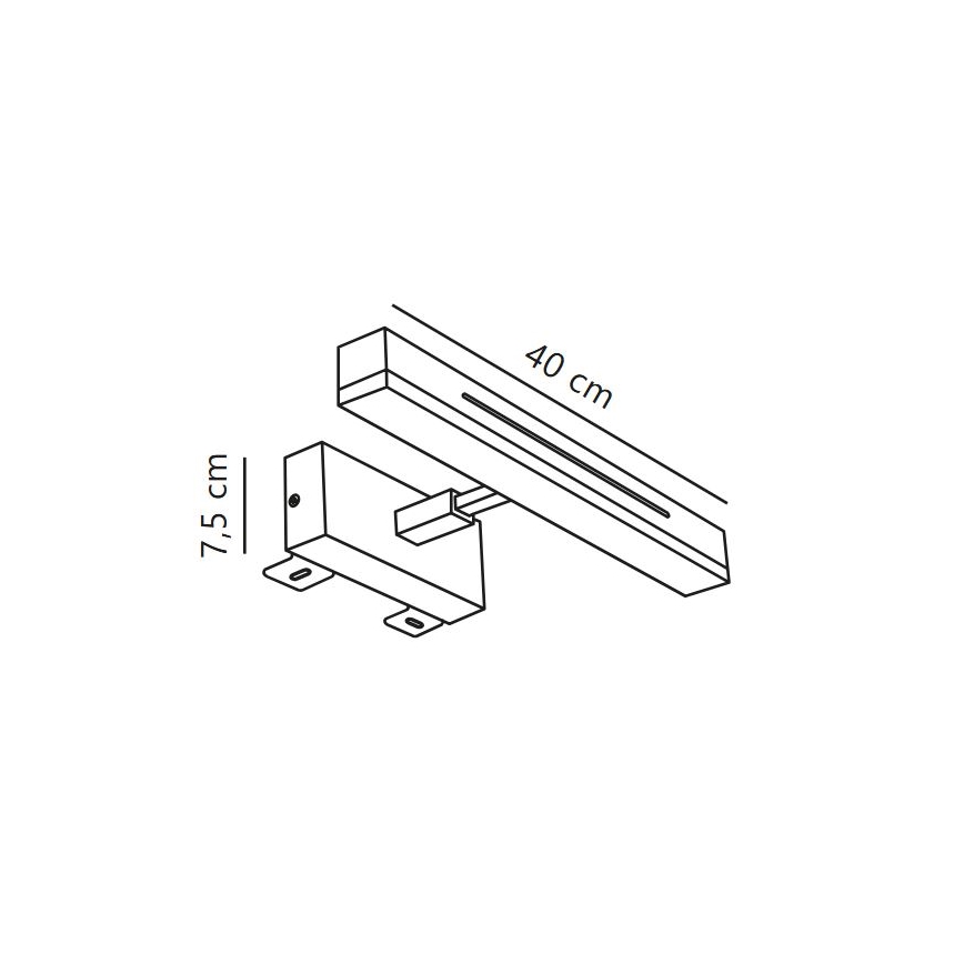 Nordlux - Éclairage miroir de salle de bain LED dimmable OTIS LED/14W/230V IP44 40 cm argenté