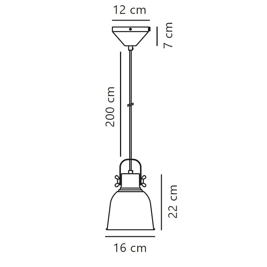 Nordlux - Hanglamp aan een koord ADRIAN 1xE27/25W/230V diameter 16 cm grijs