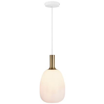 Nordlux - Hanglamp aan een koord ALTON 1xE27/60W/230V wit/zwart/messing