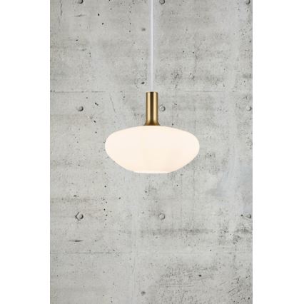 Nordlux - Hanglamp aan een koord ALTON 1xE27/60W/230V wit/zwart/messing