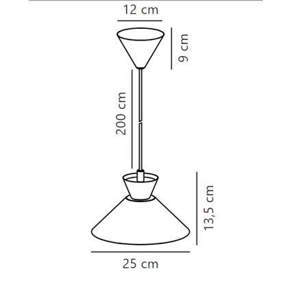 Nordlux - Hanglamp aan een koord DIAL 1xE27/40W/230V diameter 25 cm wit