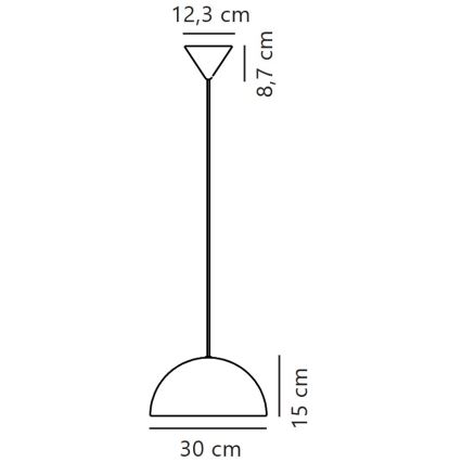 Nordlux - Hanglamp aan een koord ELLEN 1xE27/40W/230V wit