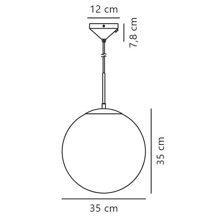 Nordlux - Hanglamp aan een koord GRANT 1xE27/25W/230V diameter 35 cm