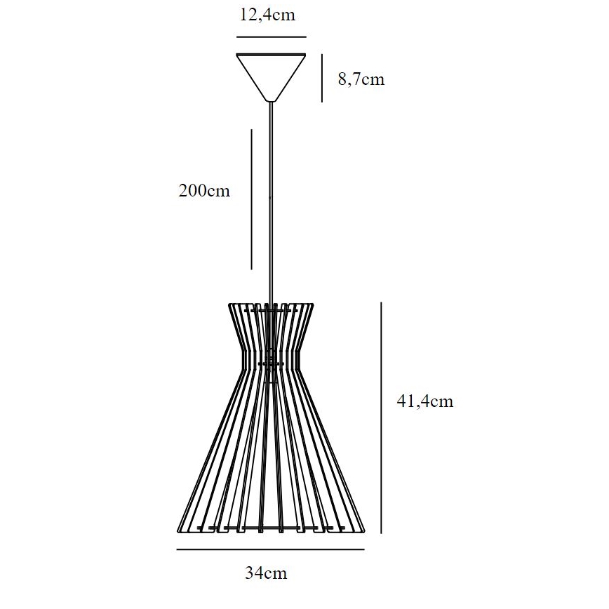 Nordlux - Hanglamp aan een koord GROA 1xE27/60W/230V