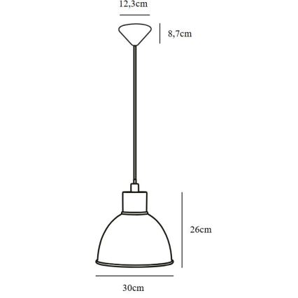 Nordlux - Hanglamp aan een koord POP 1xE27/60W/230V zwart