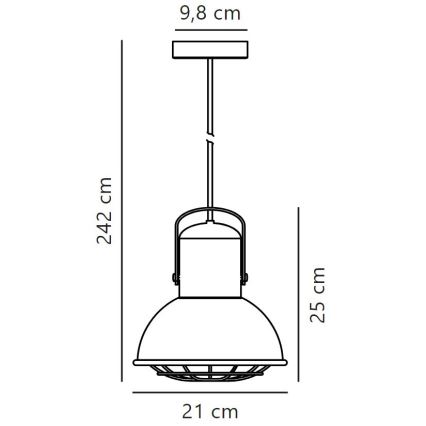 Nordlux - Hanglamp aan een koord PORTER 1xE27/60W/230V