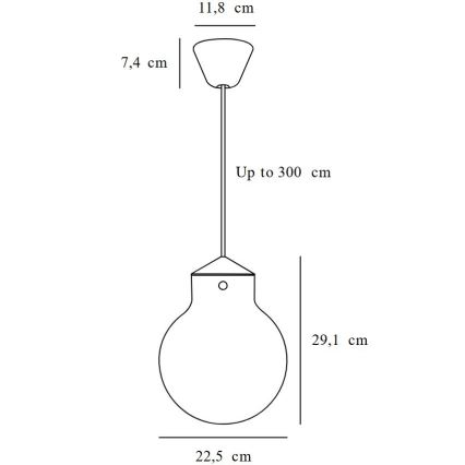 Nordlux - Hanglamp aan een koord RAITO 1xE27/25W/230V messing/wit