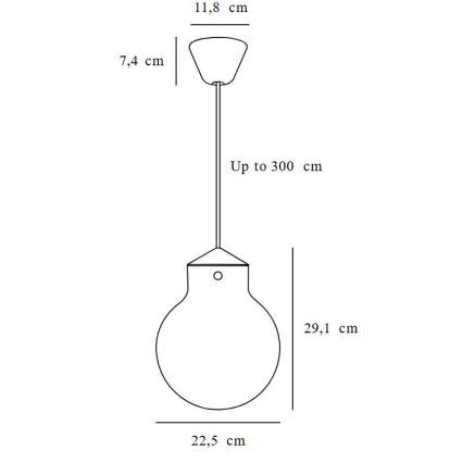 Nordlux - Hanglamp aan een koord RAITO 1xE27/25W/230V messing/wit