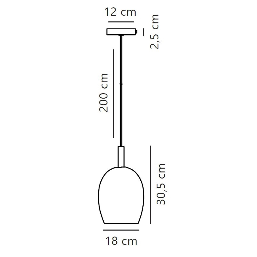 Nordlux - Hanglamp aan een koord UMA 1xE27/40W/230V