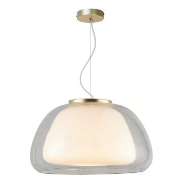 Nordlux - Hanglamp aan kabel JELLY 1xE27/40W/230V wit/helder Ø 39 cm