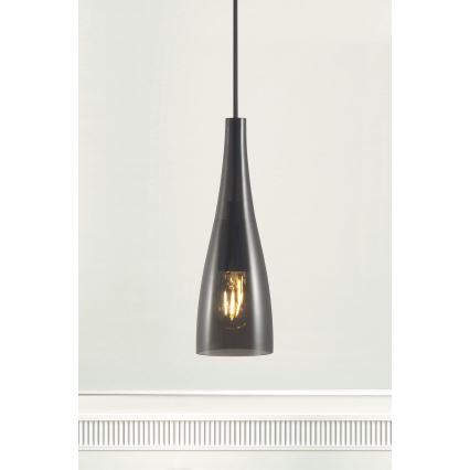 Nordlux - Hanglamp aan snoer EMBLA 1xE27/40W/230V gerookt/zwart