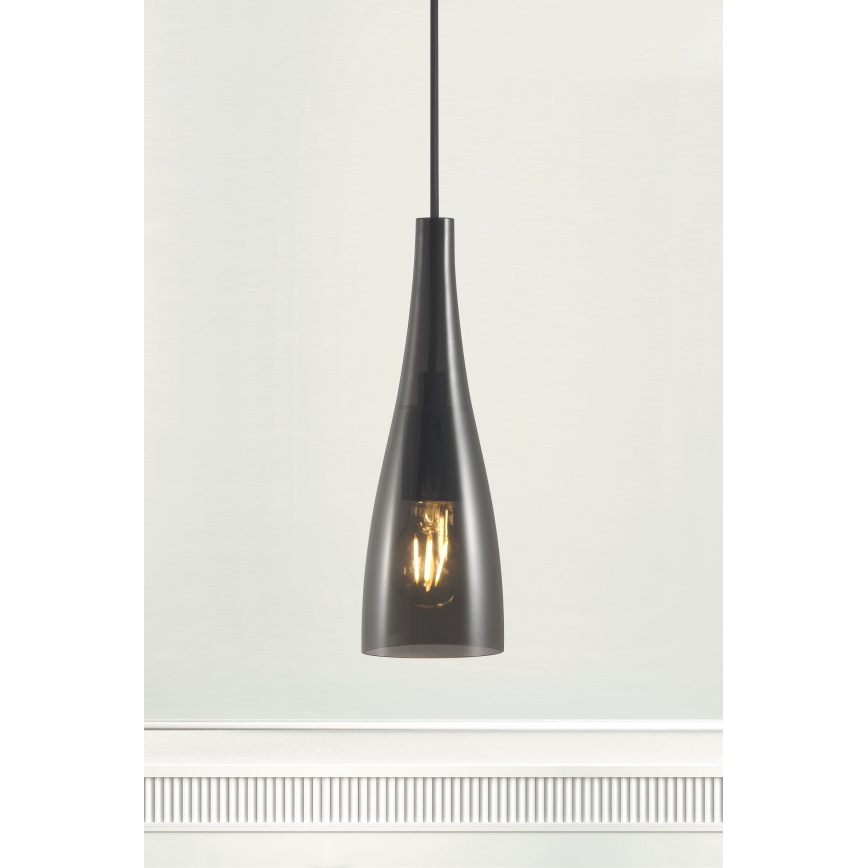 Nordlux - Hanglamp aan snoer EMBLA 1xE27/40W/230V gerookt/zwart